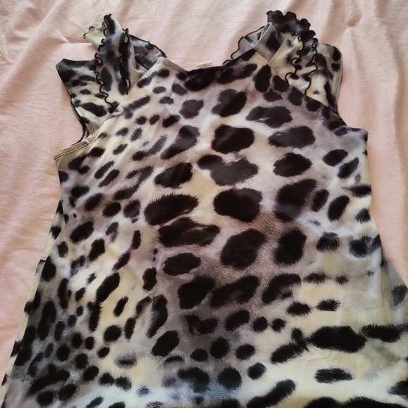 Vintage Suzie XL snow leopard print top - Picture 4 of 4